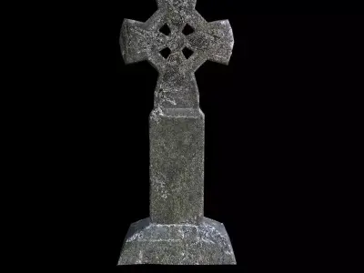 Old Mediavel Gravestone Low-poly 3D model