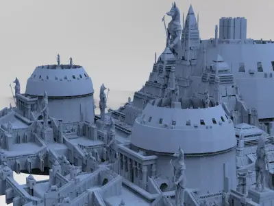 Ancient Egyptian Arena City 2 versions 2 3D model