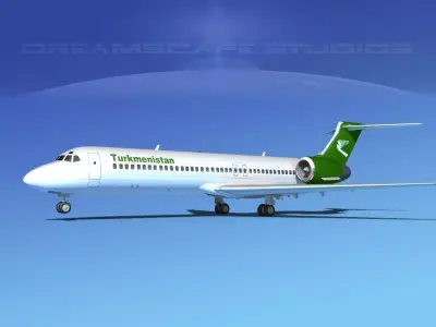 Boeing 717-200 Turkmenistan 3D model