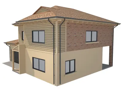 Cottage House 6 Low-poly 3D model