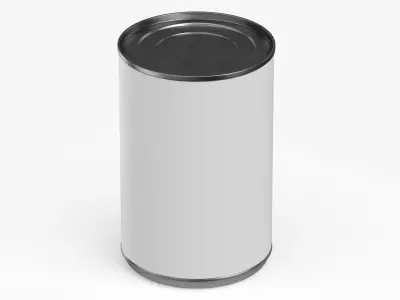 Canned Carrots 14 5oz Blank and Generic Label 3D model