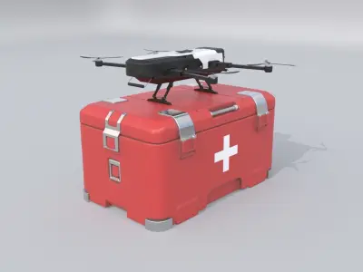 Medical Supply Drone Quad copter 3D model