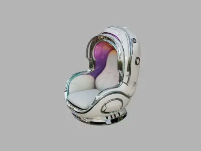 Futuristic Chair Low-poly 3D model