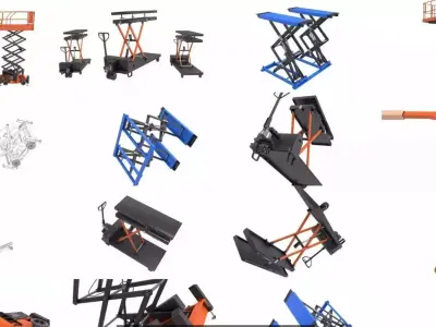 Scissor Lift collection 3D Model Pack