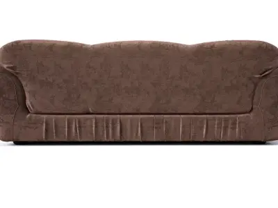 Sofa with pleats Free 3D model
