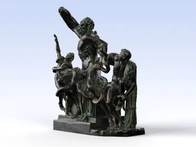 Laocoon and his sons convenient parts 3D print model