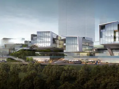 SU model of headquarters base office and commercial buildings 3D model