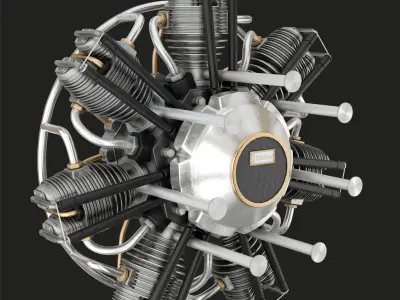 Aviator Collection biplane 3D model