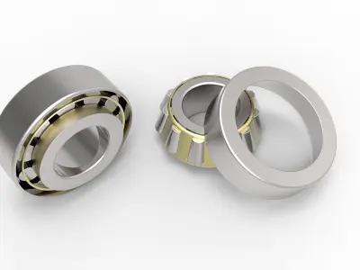 Angular contact roller bearing 3D model