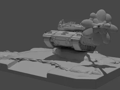 IDF Merkava mk4 Diorama 3D print model