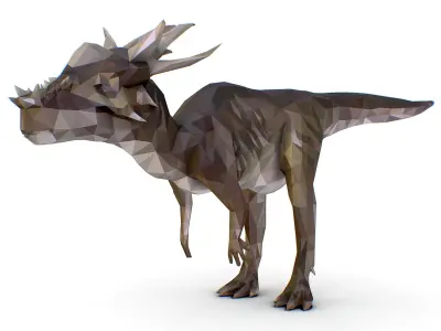 Dinosaur Stygi Lowpoly Art Style Animal Low-poly 3D model