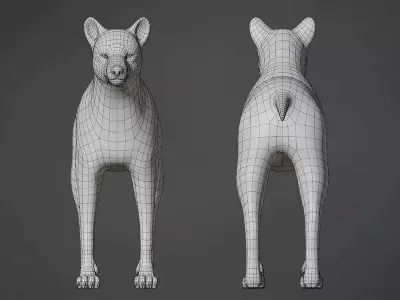 Wolf Base Mesh Free 3D model