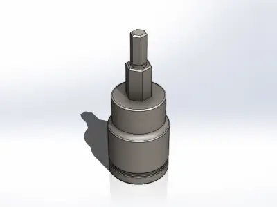 Soquete Curto Allen Short Socket 7-32 Pol 3D model