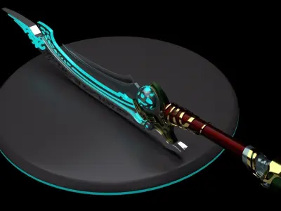 Fantasy Sword 3d Model Low-poly 3D model