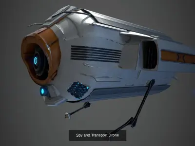 Drone Collection futuristic helmet with lights 3D Model Pack