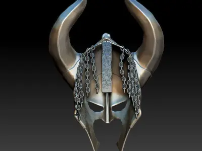 Helmet 3D model and printable model 3D model