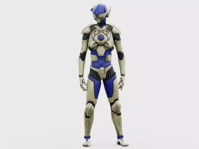 CYBORGTOPIA B-15  Rigged for Unreal Engine - Unity - MIXAMO 3D model