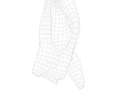 Pork Body Half Low-poly 3D model