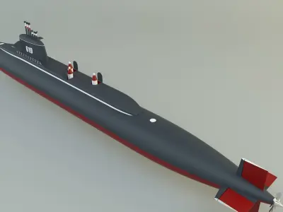 Andrew Jackson SSBN 619 military submarine model 3D model