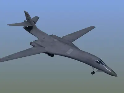 B1B Bomber Low-poly 3D model