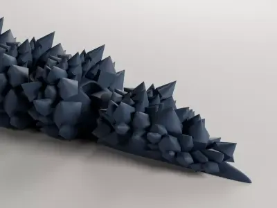 Articulated Crystal Snake 3D print model