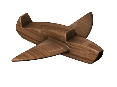 Wood airplane toy 3D print model