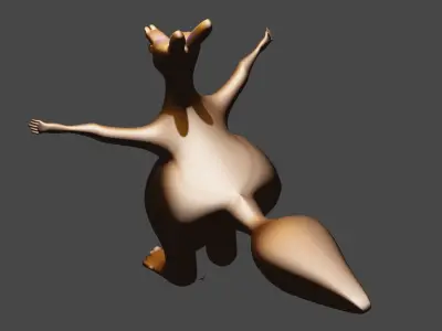 Squirrel cartoon Free low-poly 3D model