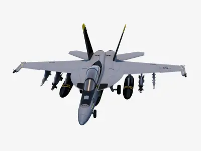 FA-18F Super Hornet Free low-poly 3D model