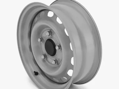 Steel Wheel Rim 3D model