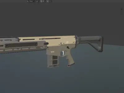 Custom FN SCAR-H Mk17 3D model