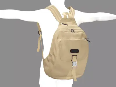 Backpack Camping Handle bag 04 Low-Poly 3D Model Low-poly 3D model