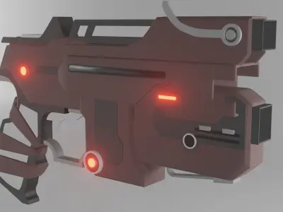 sci-fi gun 3D model