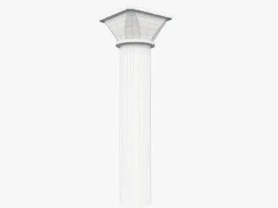 Column stone Low-poly 3D model