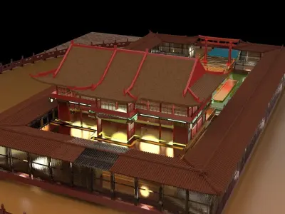  Chinese ancient house  3D model