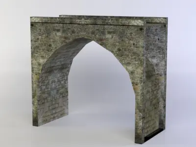 Bridge part Low-poly 3D model