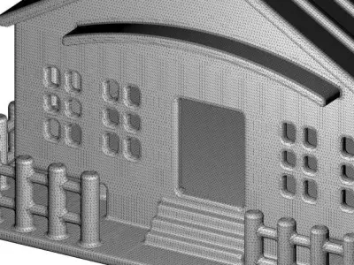 Wooden Holiday Cottage 3D model