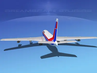 Boeing 707 Air Dominicana 3D model