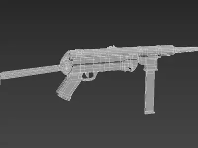 MP40 - German WW2 Weapon Low-poly 3D model