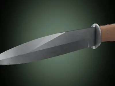 Combat knife Infanteriemesser 42 Low-poly 3D model