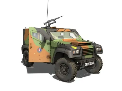 Auverland Panhard PVP - French Army 3D model