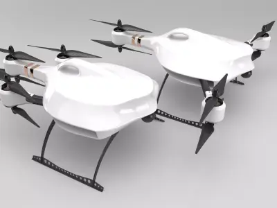 FPV Racing drone 3D model