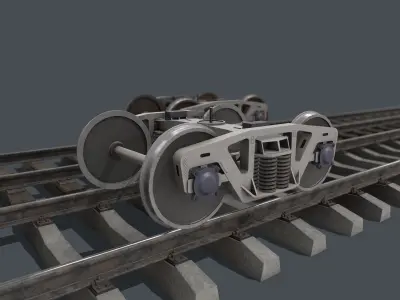 Bogie PBR Low-poly 3D model