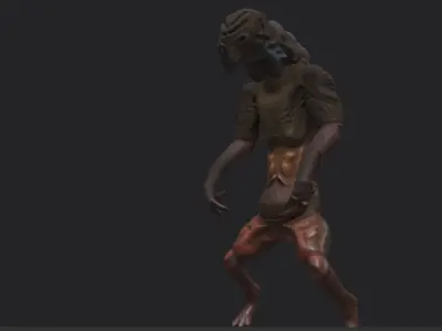 creature mud alien Low-poly 3D model