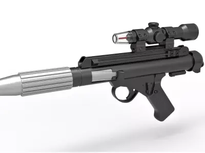 Blaster pistol DH-17 from Star Wars A New Hope 3D model
