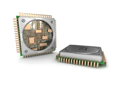 Central computer processors CPU 3D model 3D model