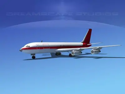 Boeing 707 Unmarked Cargo 3D model