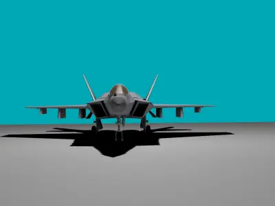 KAI KF21 Boramae Low-poly 3D model