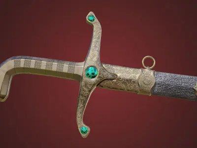 Noble Saber Free low-poly 3D model