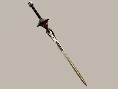 Mushroom sword Low-poly 3D model