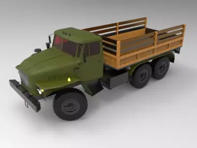Ural-4320 General Purpose Truck 3D model